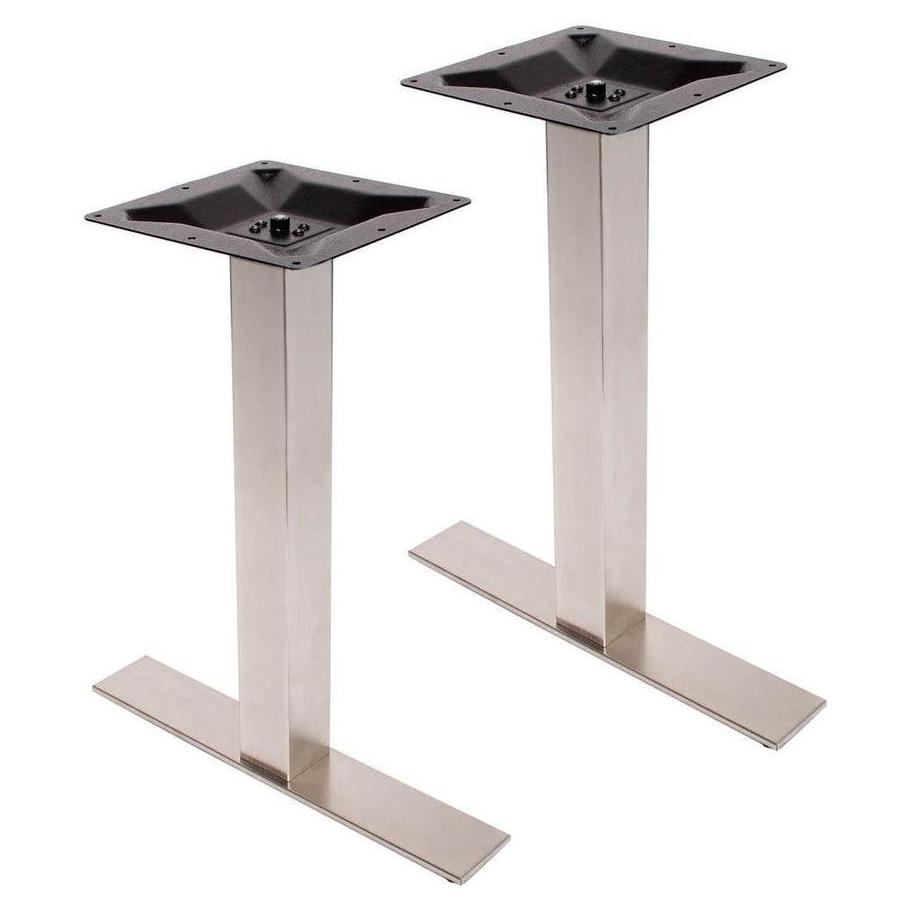 Piètements de table en T d’extrémité Elite extérieur – hauteur bar – lot de 2