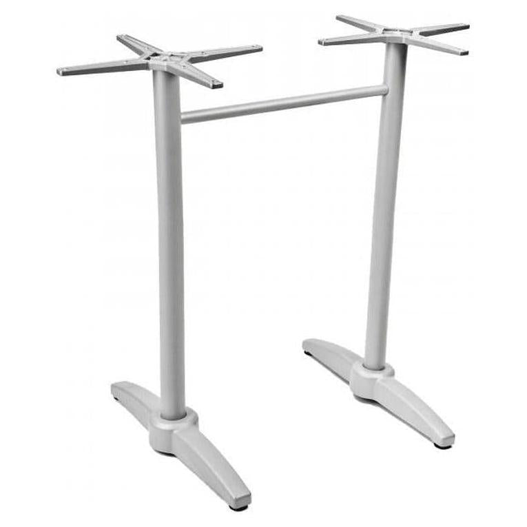Piètement de table en T extérieur à double colonne en aluminium – hauteur bar