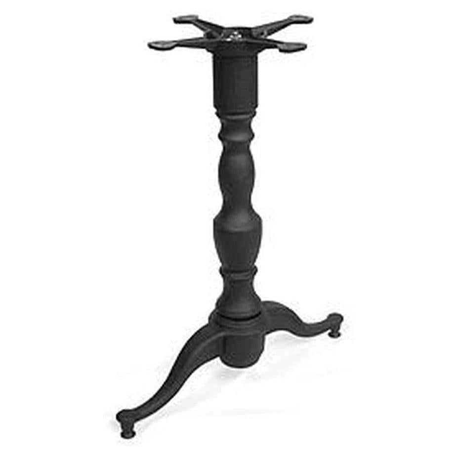 Decorative black T-shaped table base