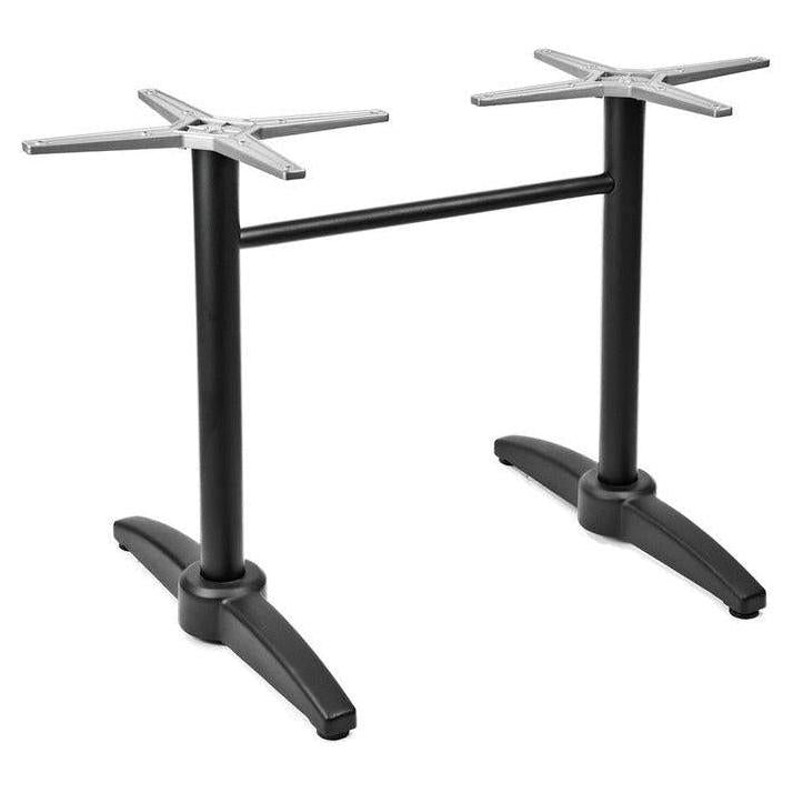 Piètement de mesa exterior de doble columna en aluminio - altura para comer