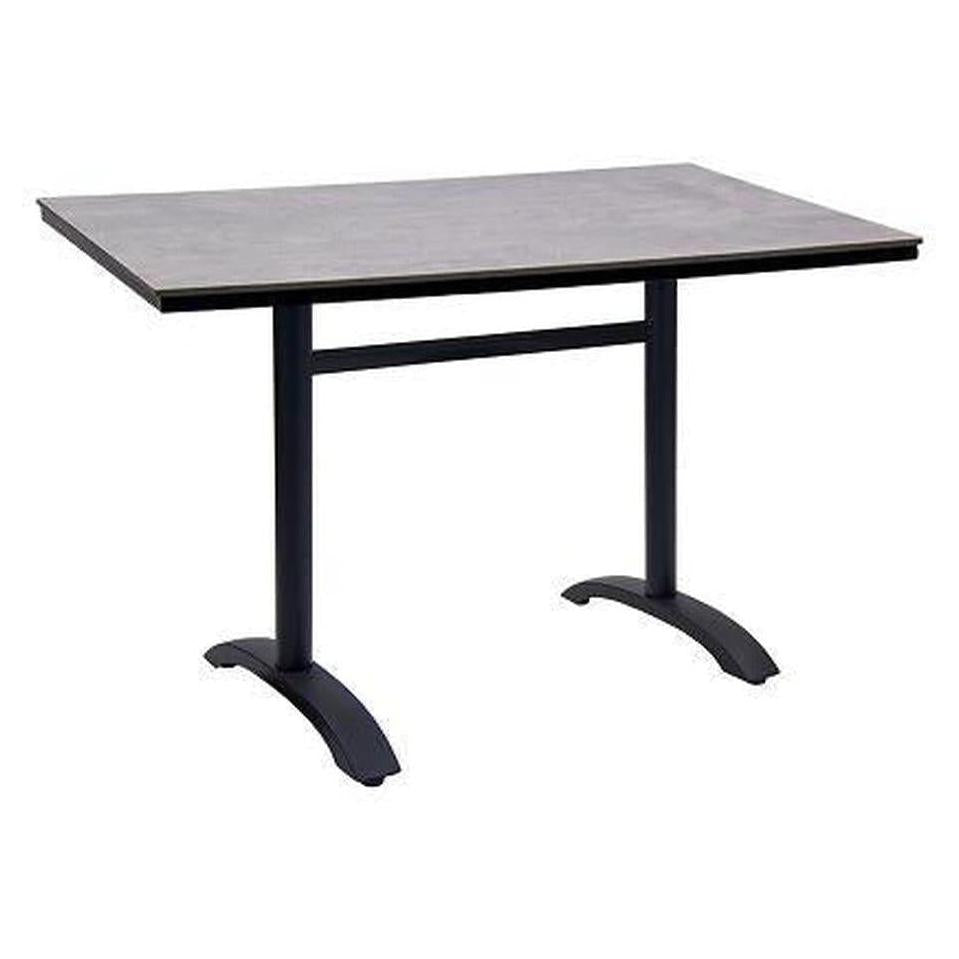 Outdoor table 76 × 122 cm with high-pressure laminate top and aluminum base