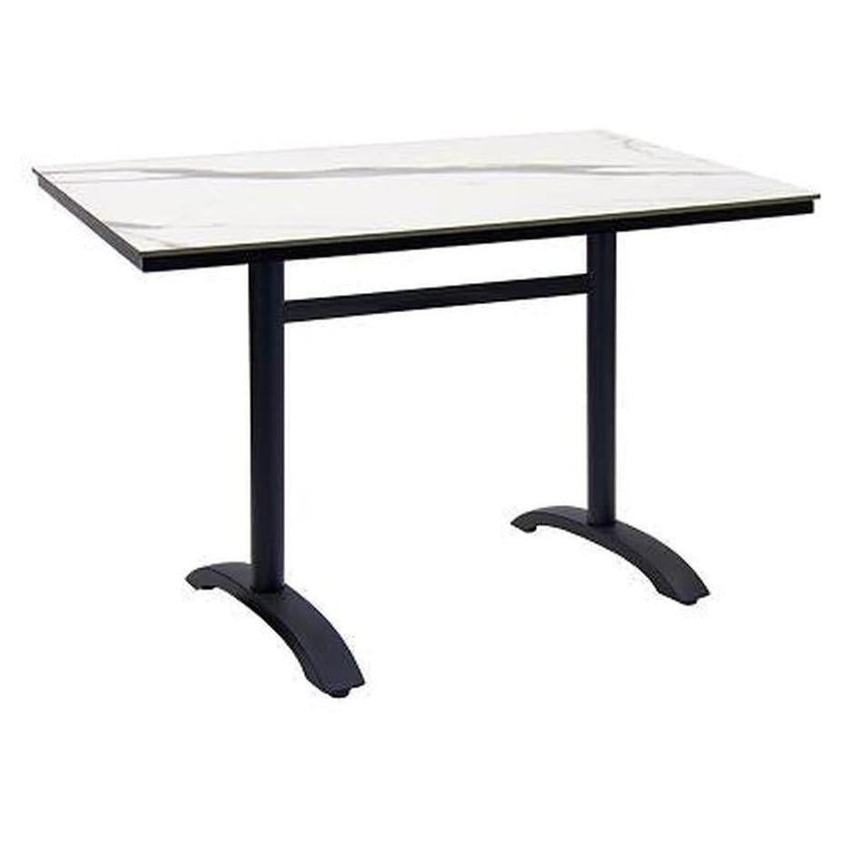 Outdoor table 76 × 122 cm with high-pressure laminate top and aluminum base