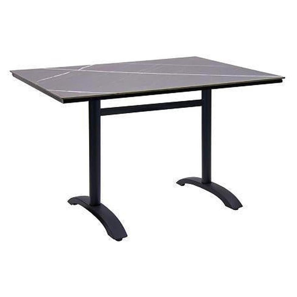 Outdoor table 76 × 122 cm with high-pressure laminate top and aluminum base