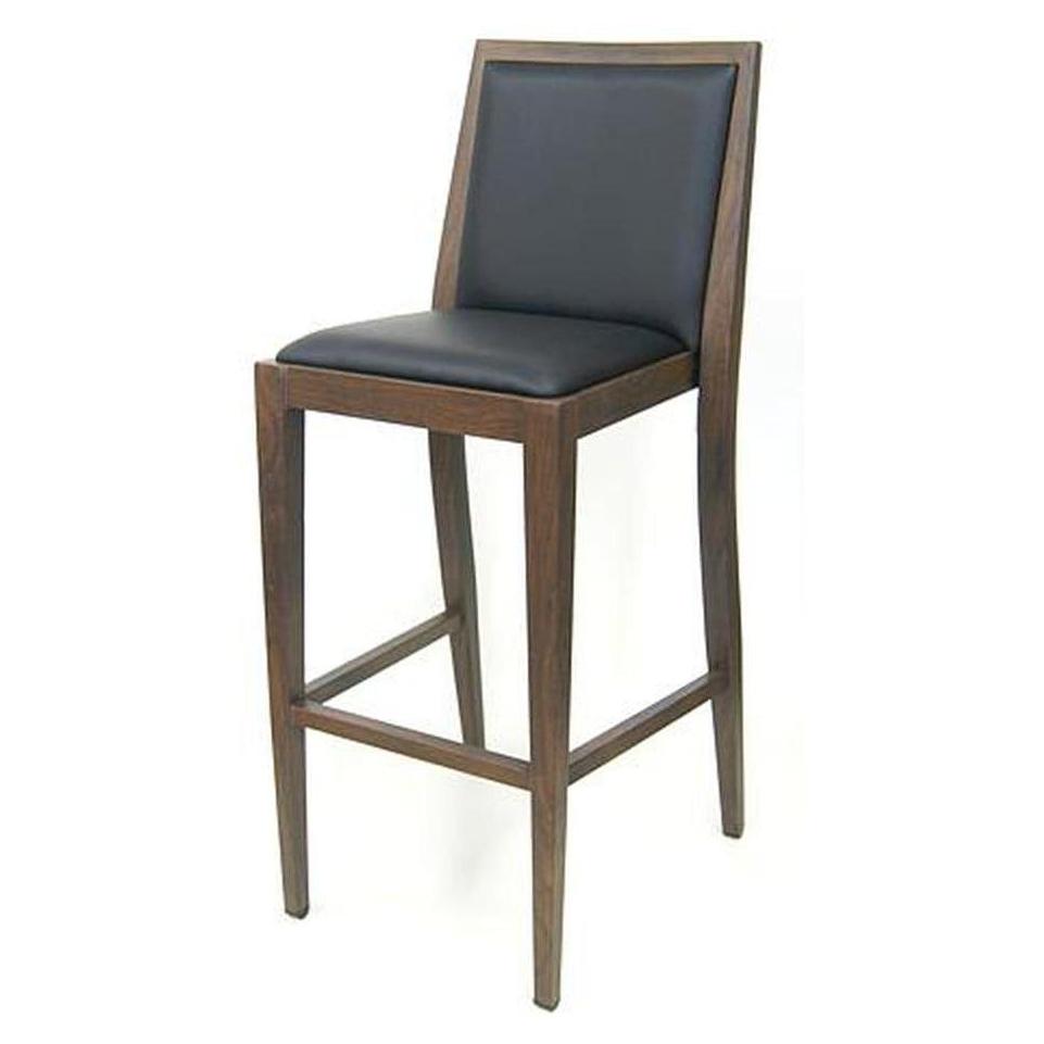 Tabouret de bar à structure métal finition bois