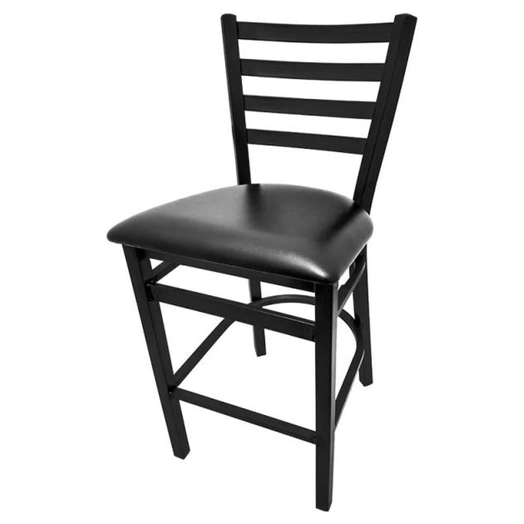 Taburete de bar XL con respaldo tipo escalera