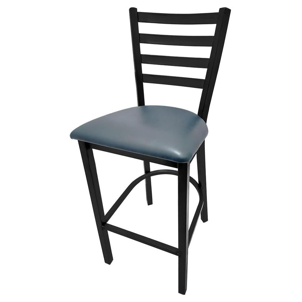 Standard bar stool with ladder back