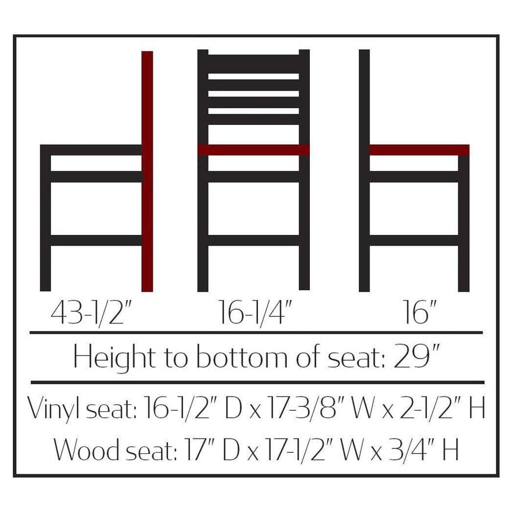 Tabouret de bar à dossier échelle avec structure bois massif