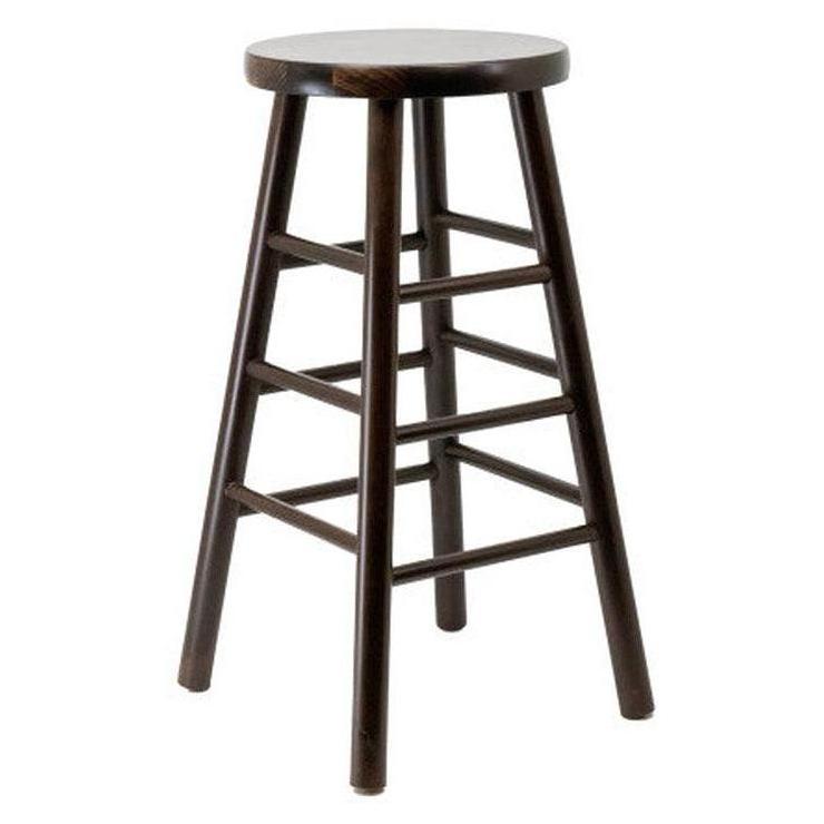 Bar stool DEMI in solid wood without backrest