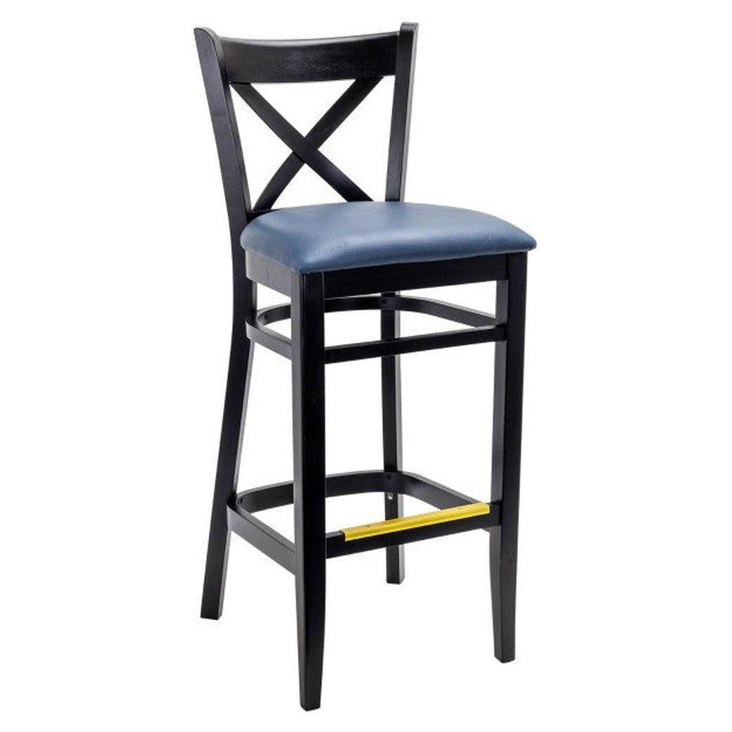 Bar stool made of solid wood