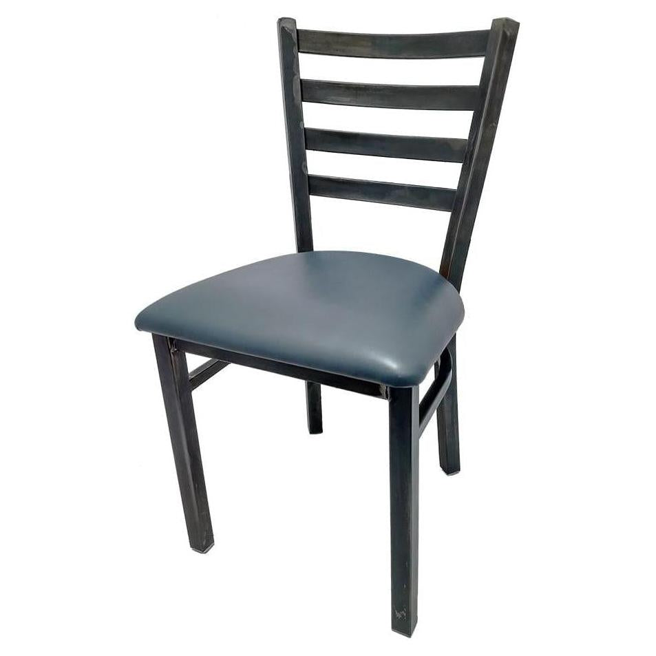 Rustic metal ladder-back chair