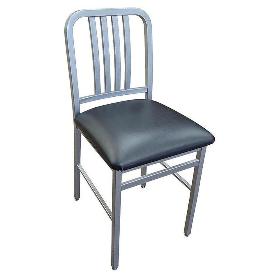 Chaise style marine en acier tubulaire