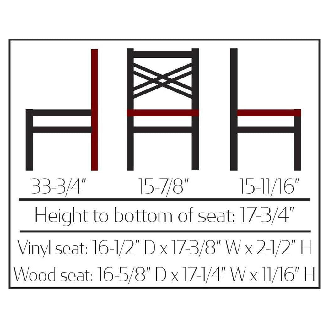 Chaise à dossier croisé translates to "Silla con respaldo cruzado" in Spanish.