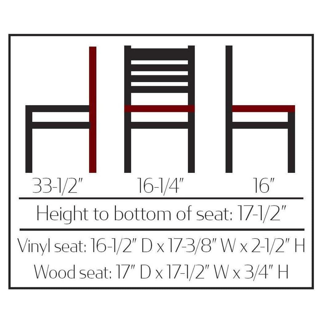 Chaise à dossier échelle avec structure bois massif