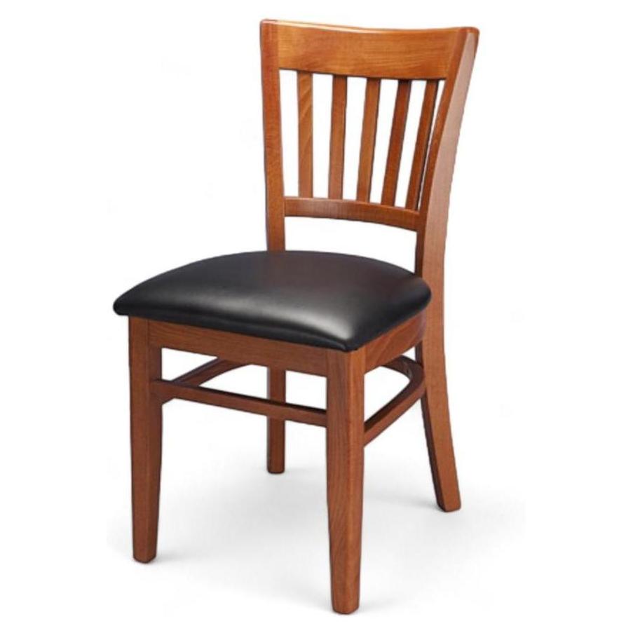 Classic side chair in European beech with fluted backrest - custom-made