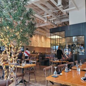 Side chair with metal frame and X-shaped backrest with vinyl seat