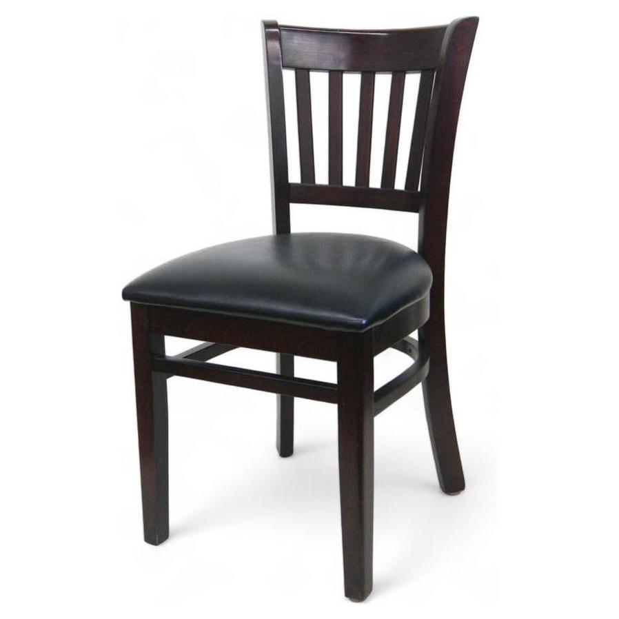 Side chair in European beech with fluted backrest - custom-made