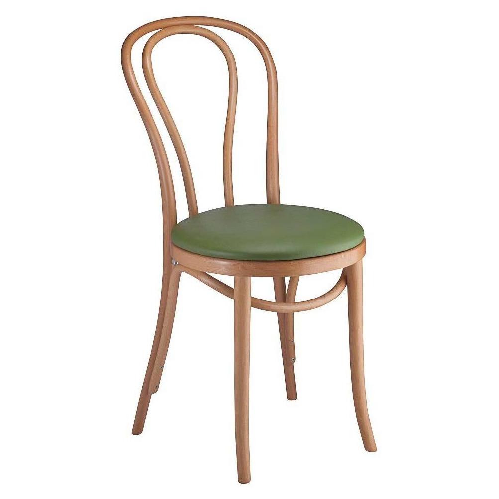 Side chair in bentwood with hairpin legs