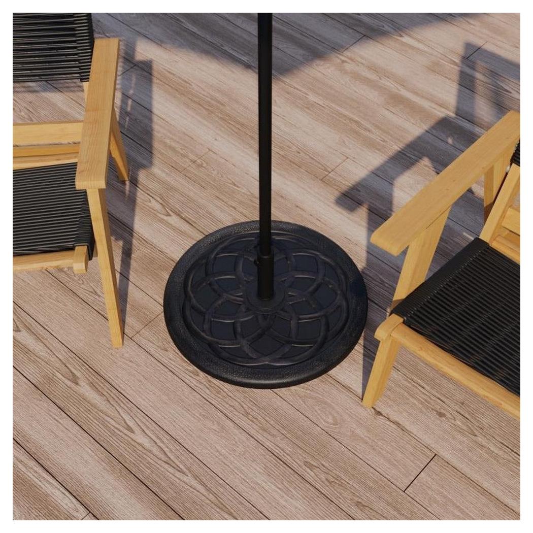 Base de sombrilla universal KONA en cemento bronce con revestimiento resistente a la intemperie