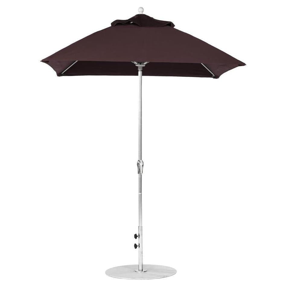 Market umbrella square 4-panel fiberglass - crank without tilt