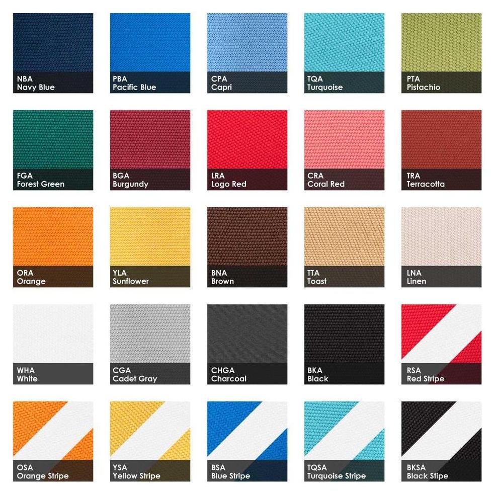 Market umbrella with square fiberglass frame 4 panels - pulley lifting