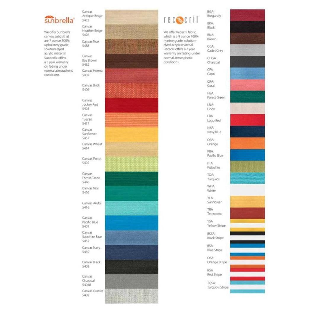 Parasol de marché carré MONTEGO avec système à poulie