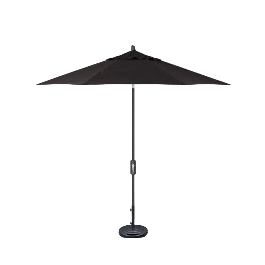 Parasol CARILO 2,75 m simple aération avec manivelle et inclinaison – noir