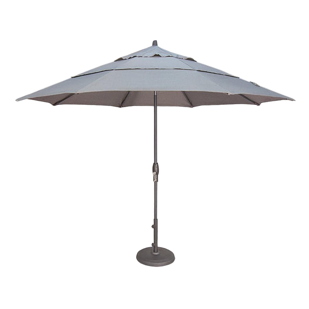 Parasol CARILO 3,35 m simple aération à inclinaison automatique – bronze