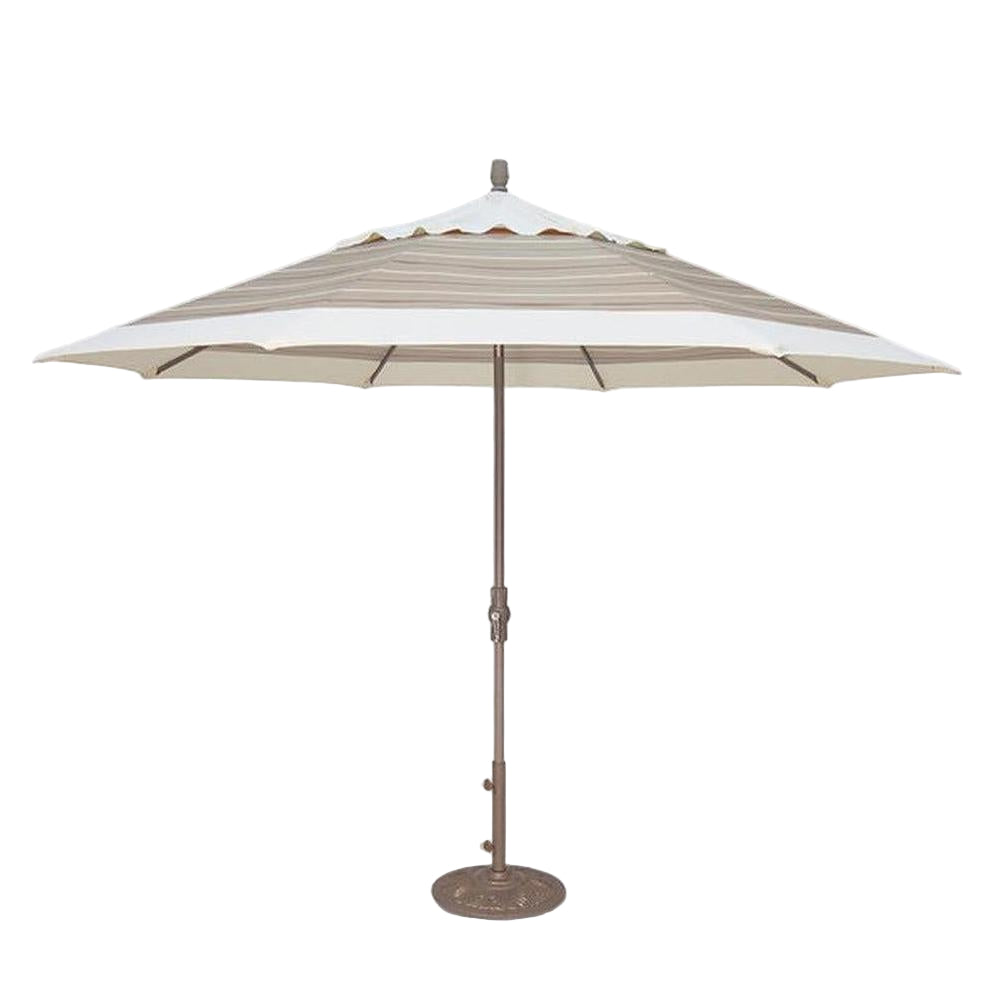 Parasol CARILO 3,35 m simple aération avec inclinaison par collerette – bronze