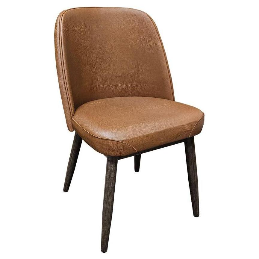 Dining chair HILDE upholstered bucket style
