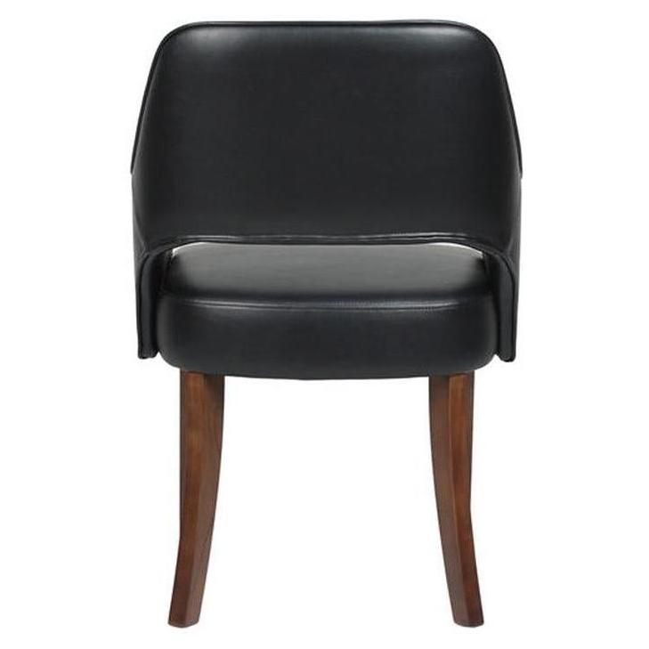 Fauteuil intérieur en chêne rembourré à dossier cintré