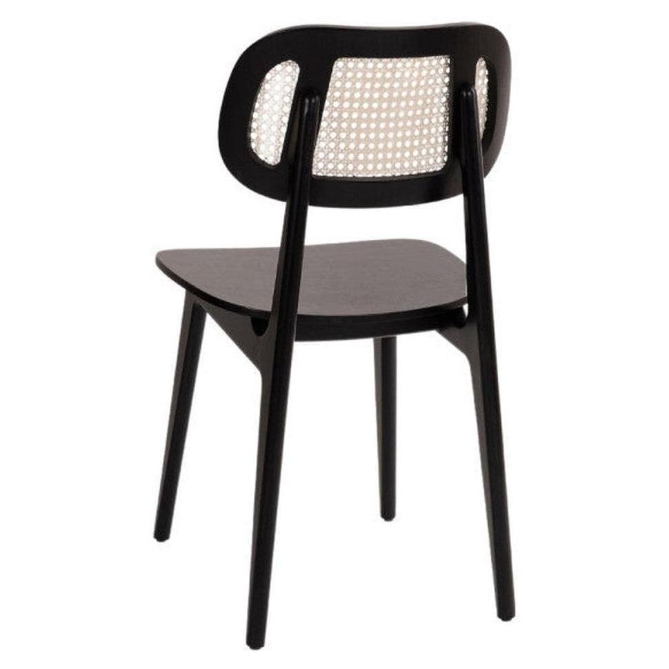 Silla de comedor moderna PIRES con respaldo de ratán