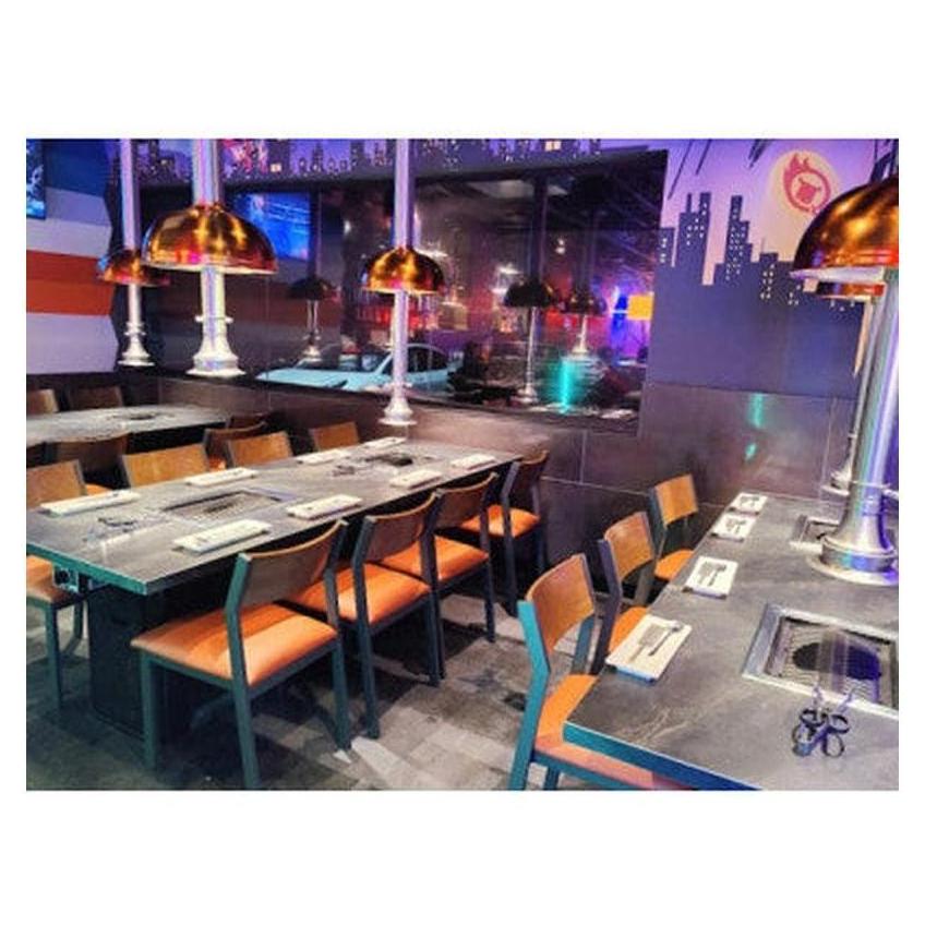 Chaise de salle à manger métal rembourrée CLAUDIERary à dossier incliné