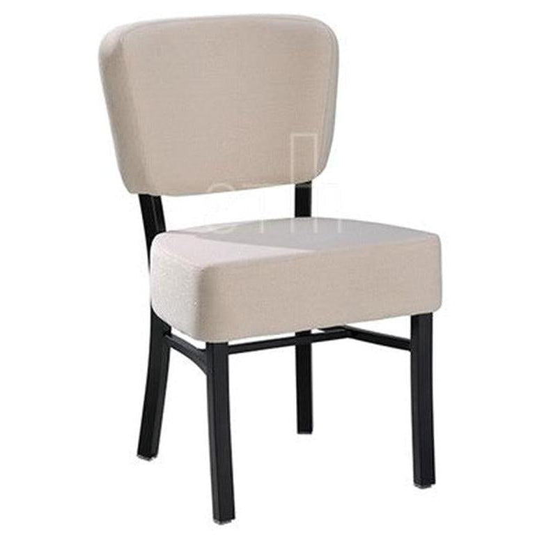 Chaise rembourrée ergonomique DINE FOCUS à assise profondément galbée