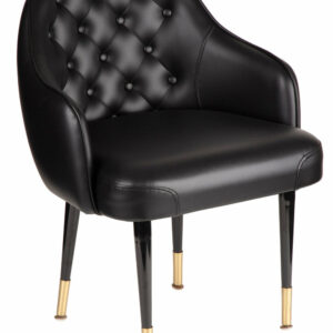 Fauteuil rembourré capitonné à boutons