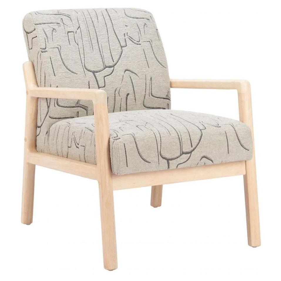 Accent chair SORAIA abstract grey