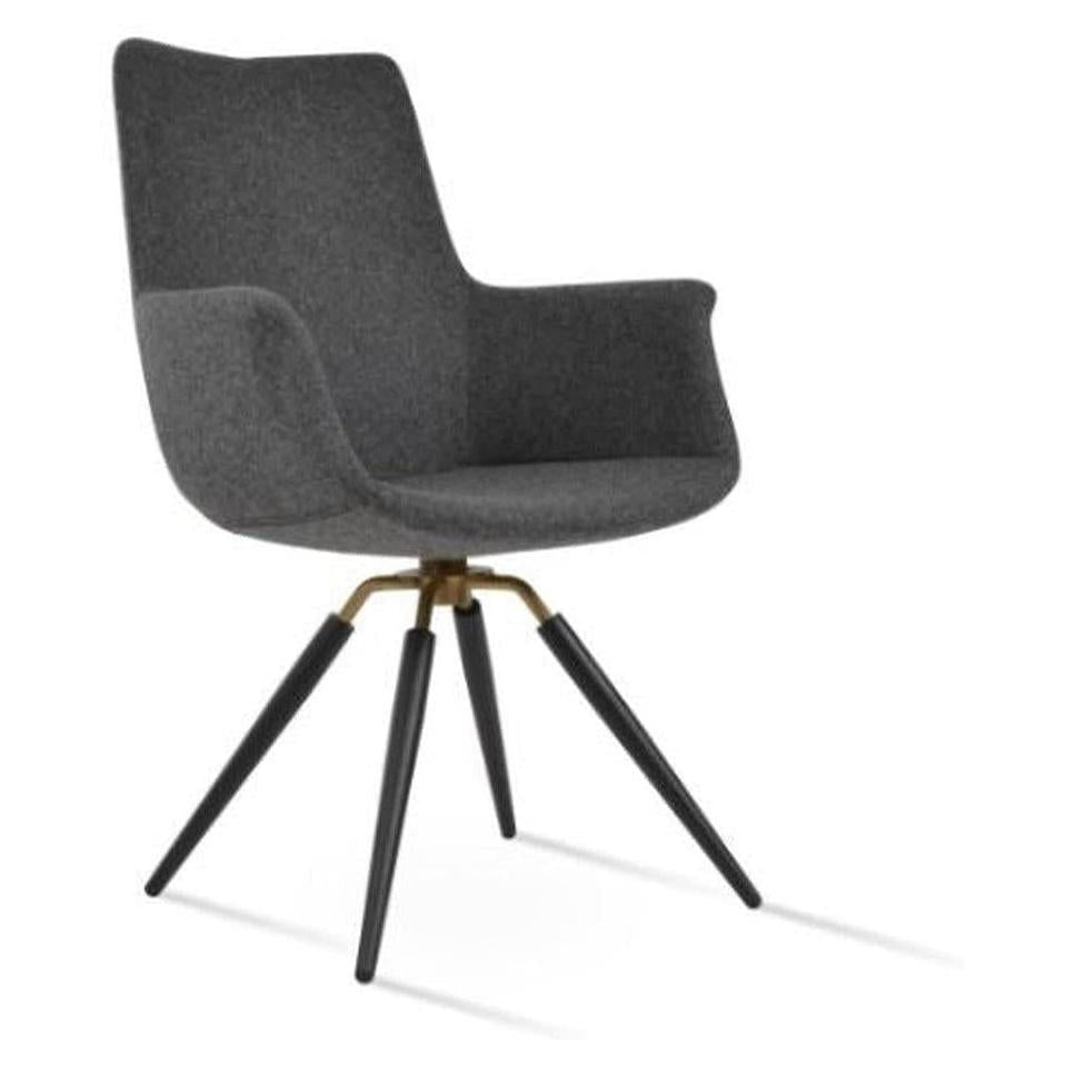 Fauteuil pivotant BOTTEGA coloris carotte