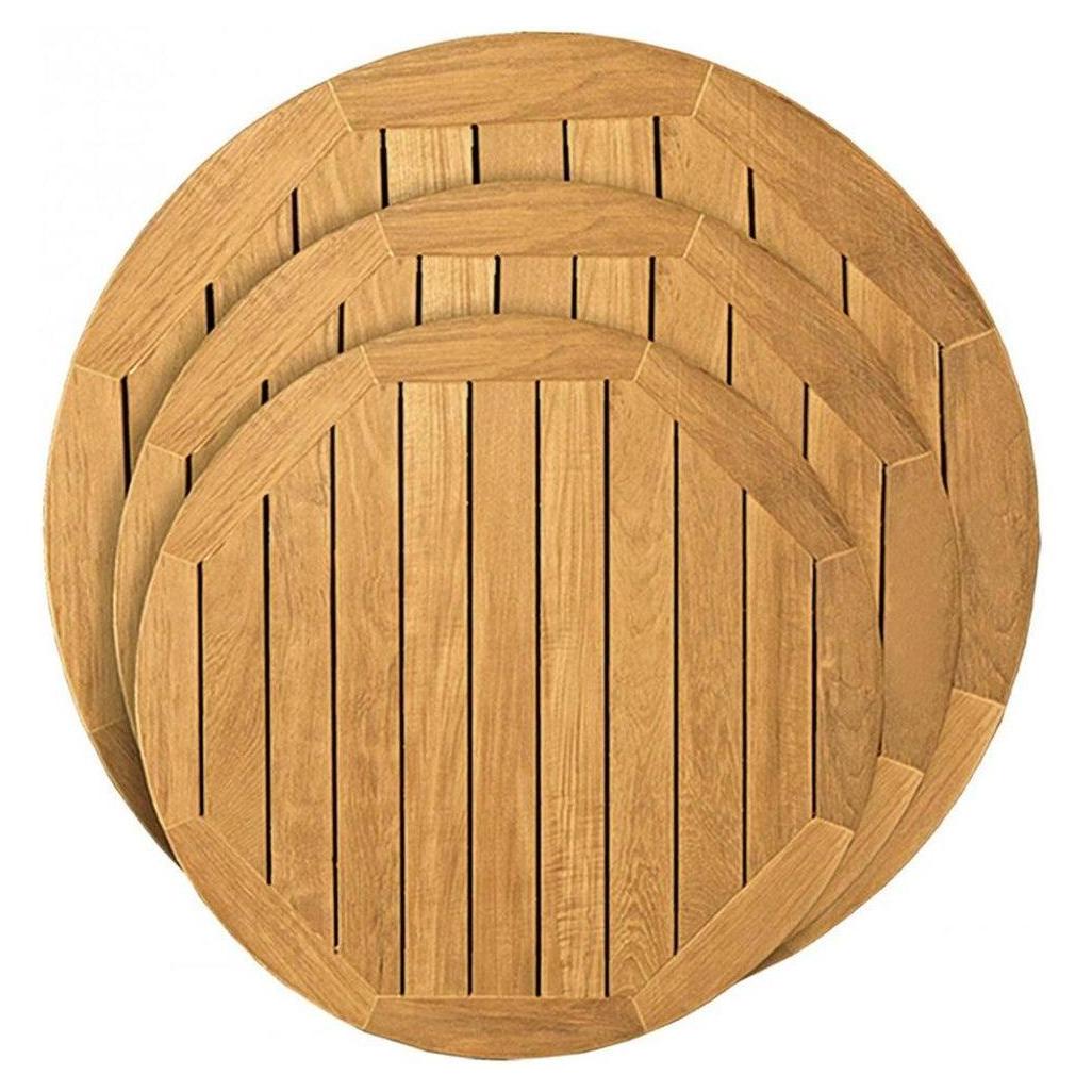 Outdoor teak table tops - traditional pattern