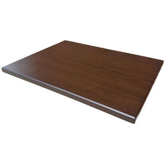 Outdoor table tops in thermolacquered MDF with standard wood pattern