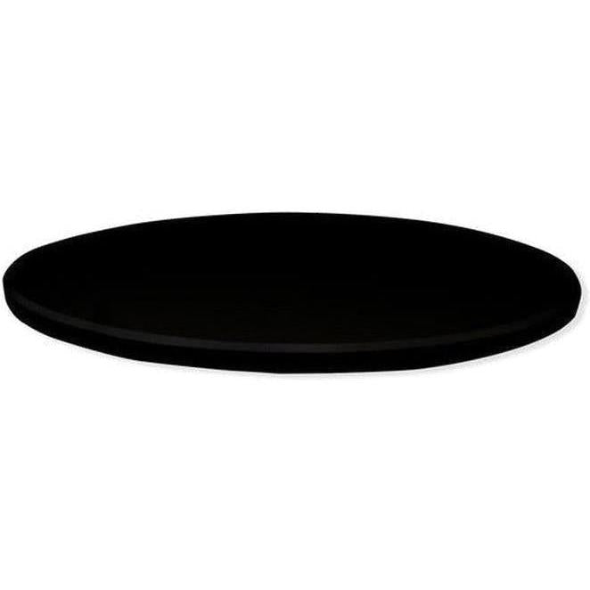 Platos de mesa interiores de MDF termolacado en color negro mate uniforme