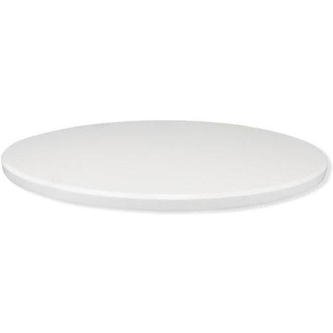 Tabletops for indoor tables in white lacquered MDF solid color