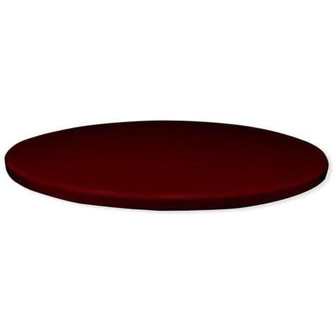 Outdoor table tops in thermolacquered MDF in solid red color