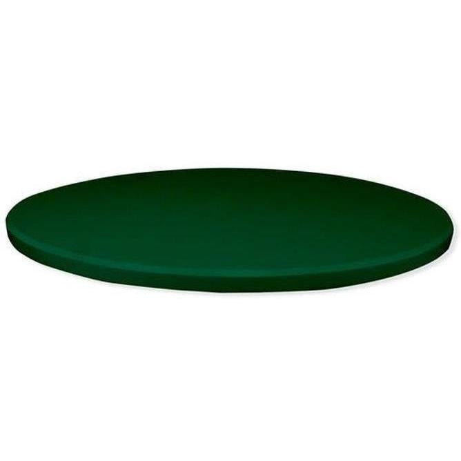 Outdoor table tops in thermolacquered MDF in solid moss green color