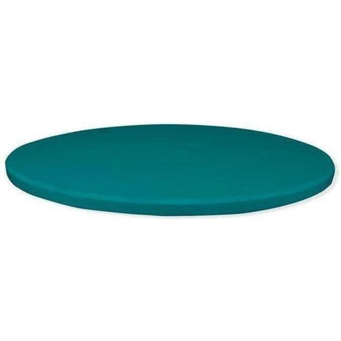 Outdoor table tops in turquoise solid color thermolacquered MDF