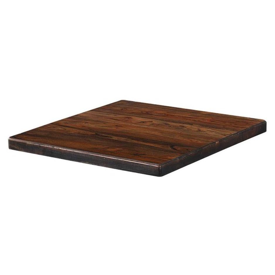 Tabletops made of elm wood with medium-tone finish