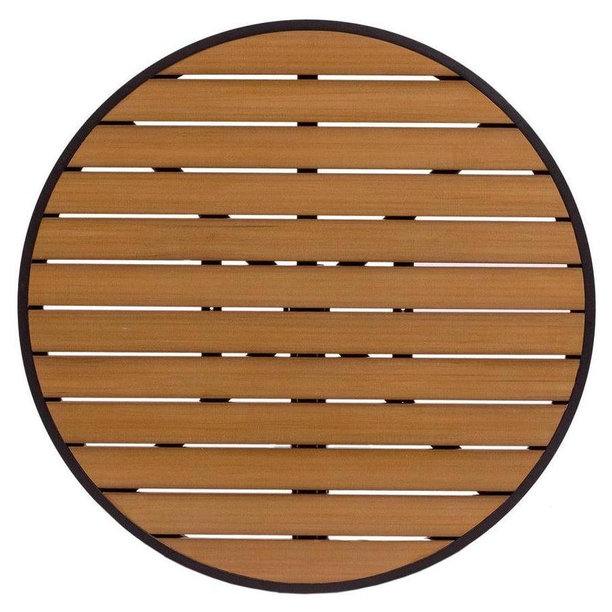 Plateaux de table extérieurs ronds Longport en teck synthétique