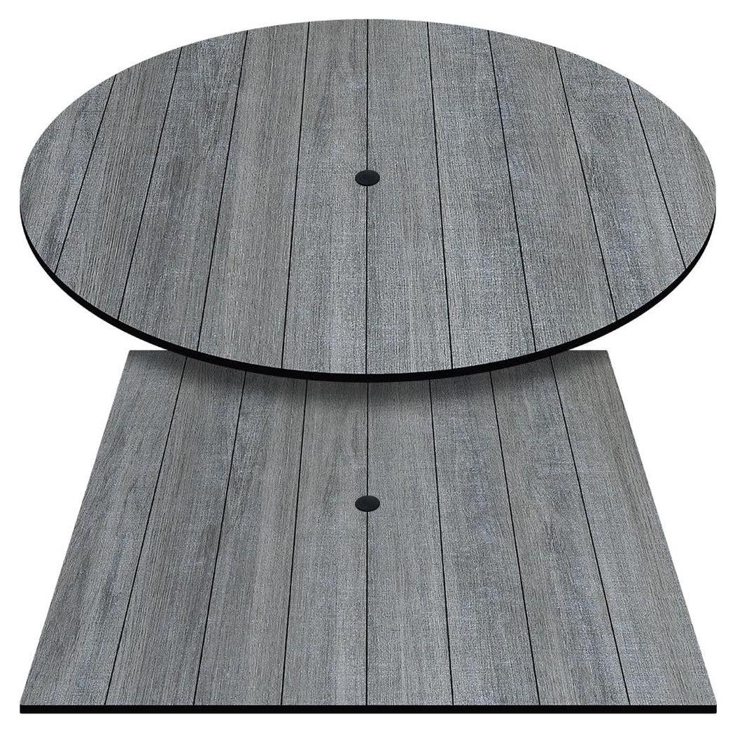 Outdoor table tops COMPCOR with pewter patina finish