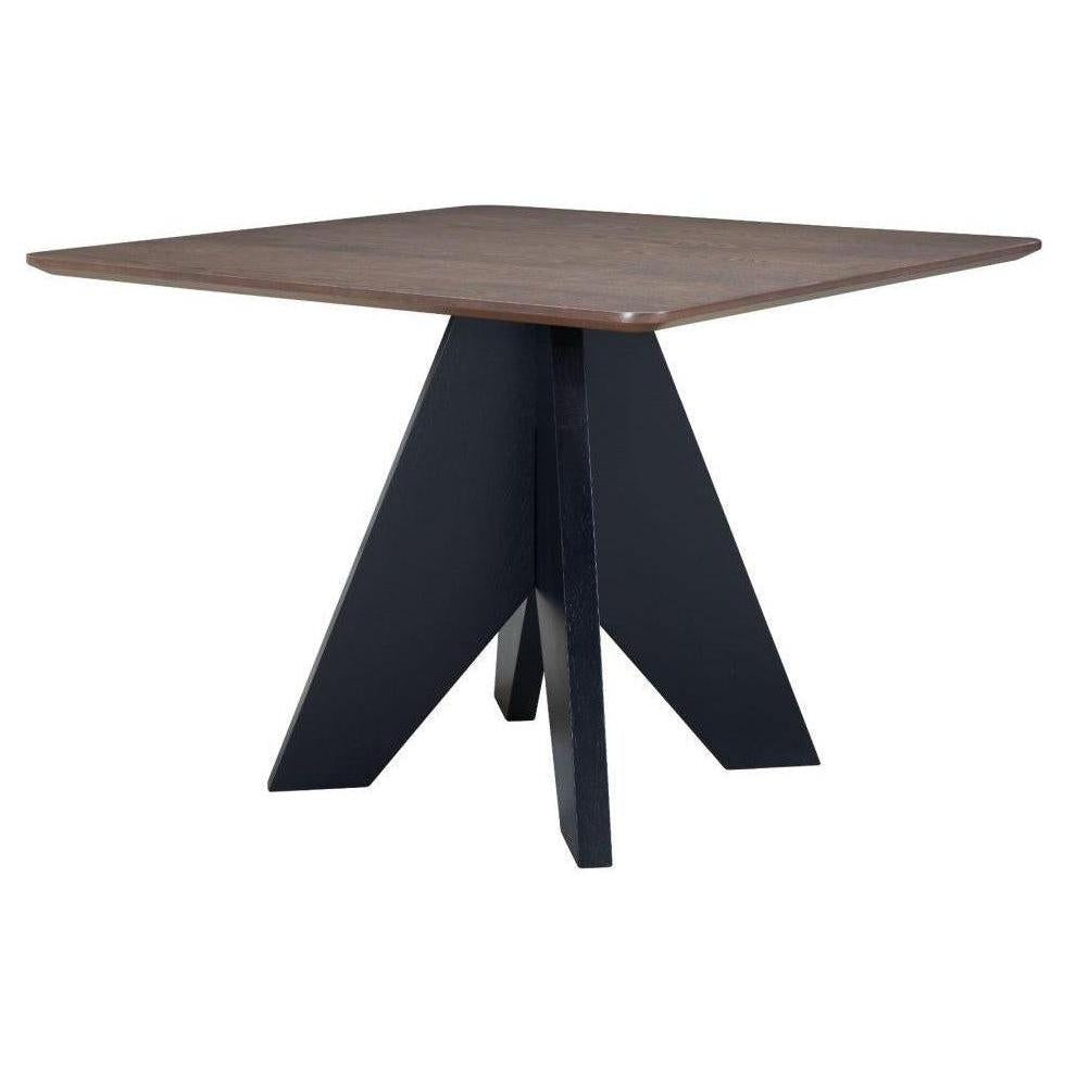 Table carrée Lisse hauteur repas finition espresso