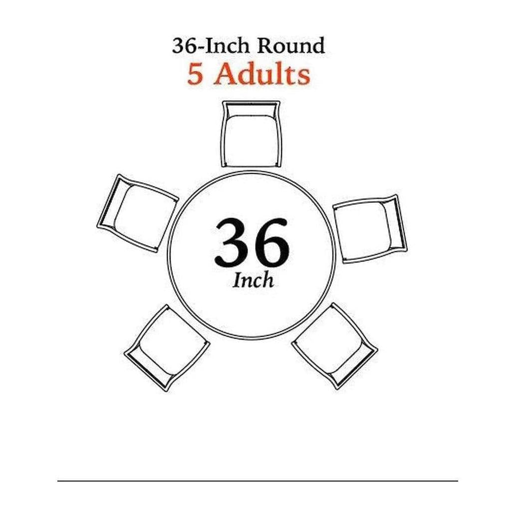 Table cocktail fermière ronde Ø 91,4 cm finition noire