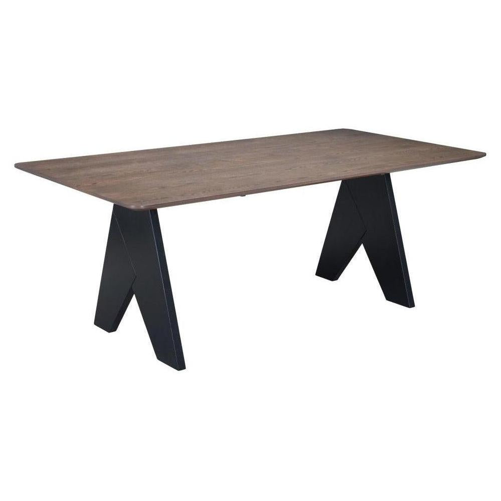 Table rectangulaire Lisse hauteur repas finition espresso