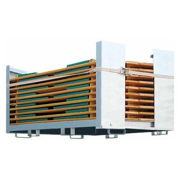 Conteneur de transport avec lot de 10 tables de brasserie